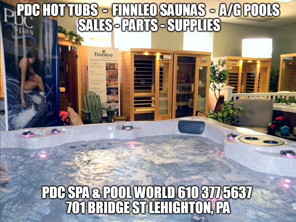 Hot Tubs Saunas Above Ground Pools Sales Parts Supplies at PDC Spa and Pool World Lehighton PA serving the Lehigh Valley to the Poconos.